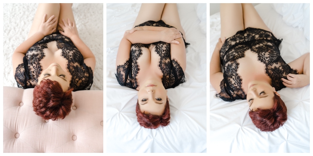Boudoir bed poses