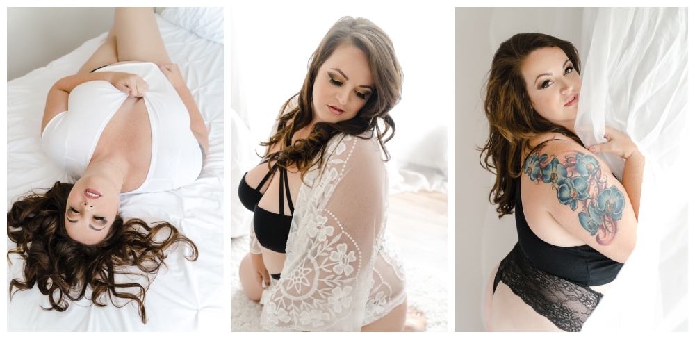 Plus size boudoir poses