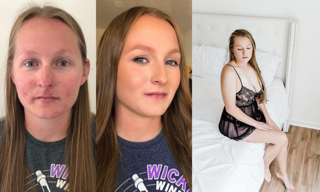 Casual boudoir before and after