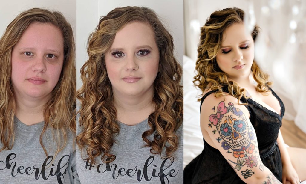 tattooed before and after boudoir picture