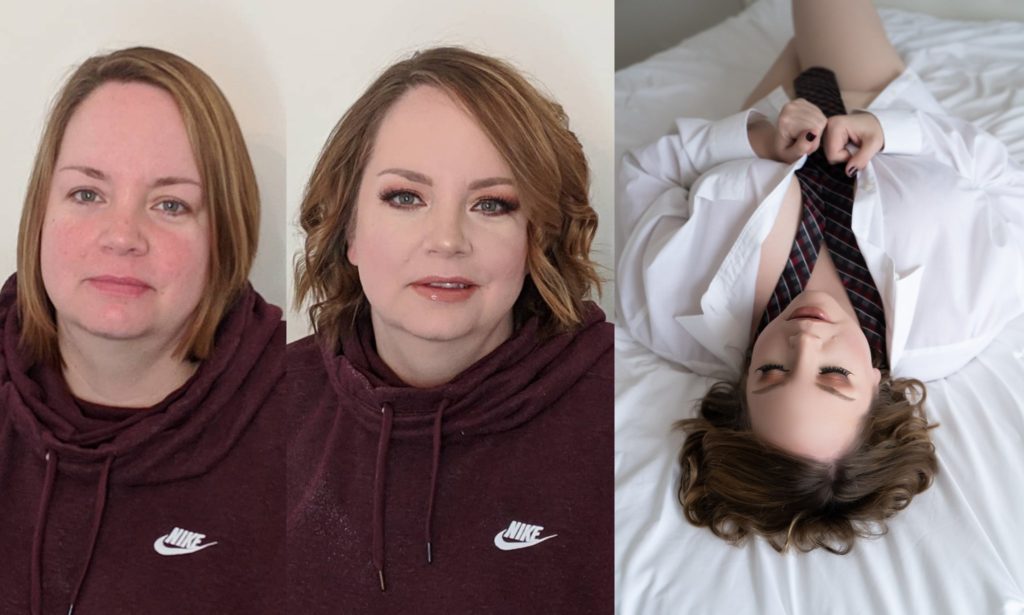 Curvy before and after photo