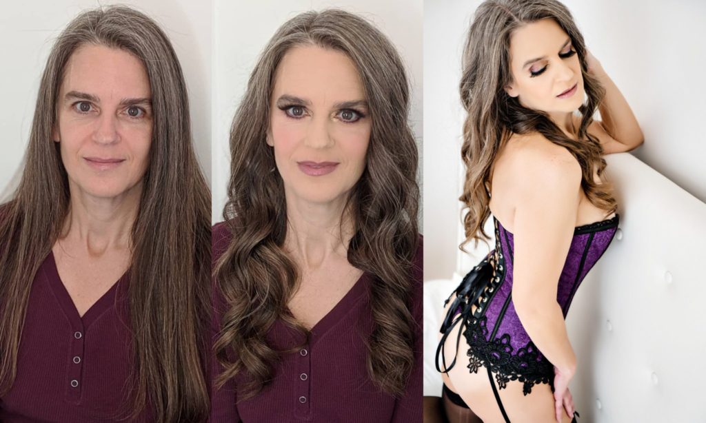 Gray hair before and after photo