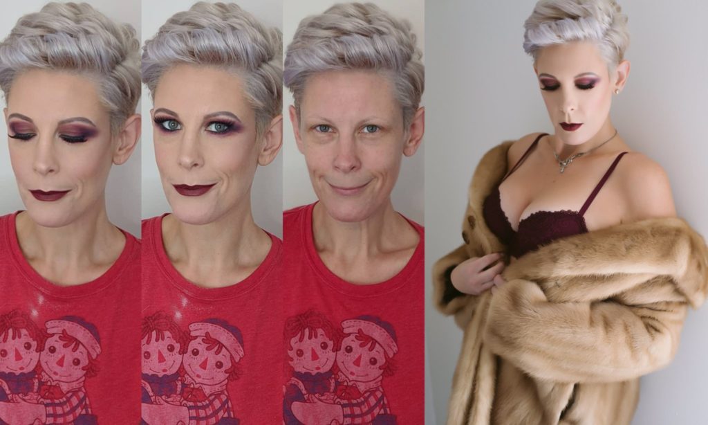Gray short hair before and after picture